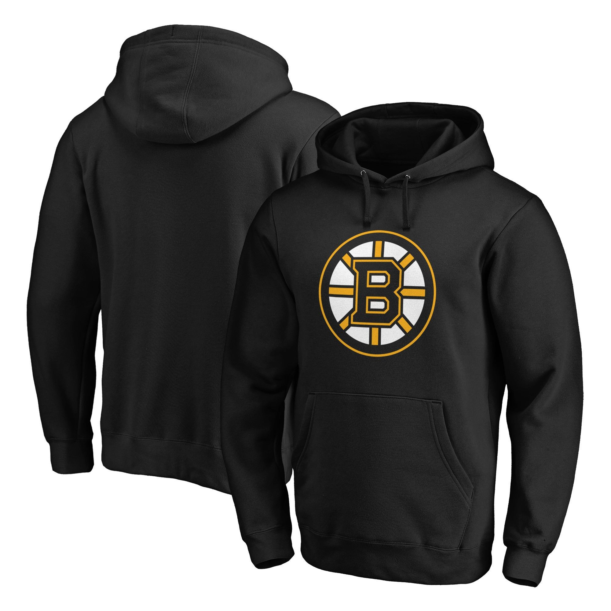 Men’s Black Boston Bruins Primary Team Logo Fleece Pullover Unisex Hoodie – OwlOhh