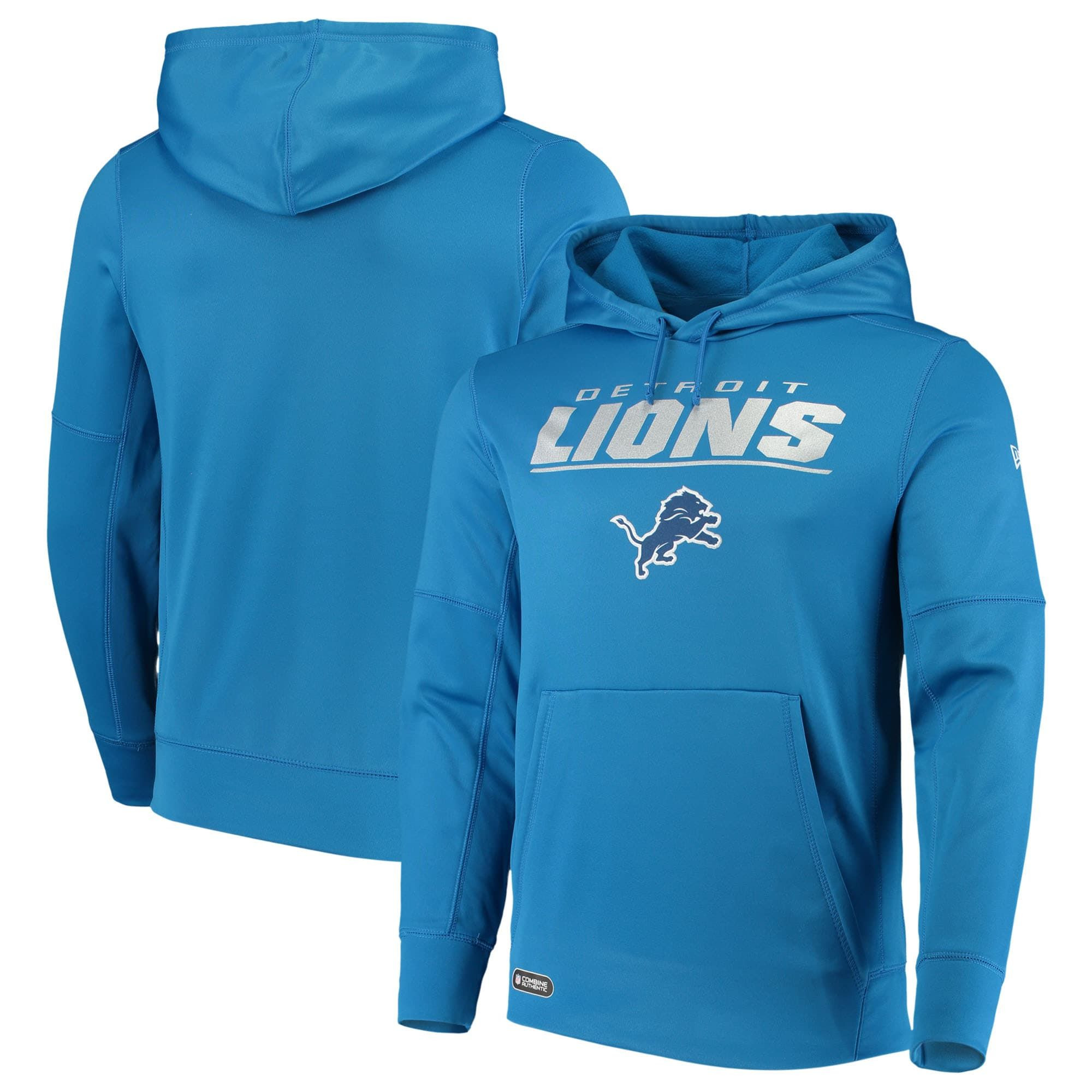 Men’s New Era Blue Detroit Lions Combine Authentic Stated Pullover Unisex Hoodie – OwlOhh