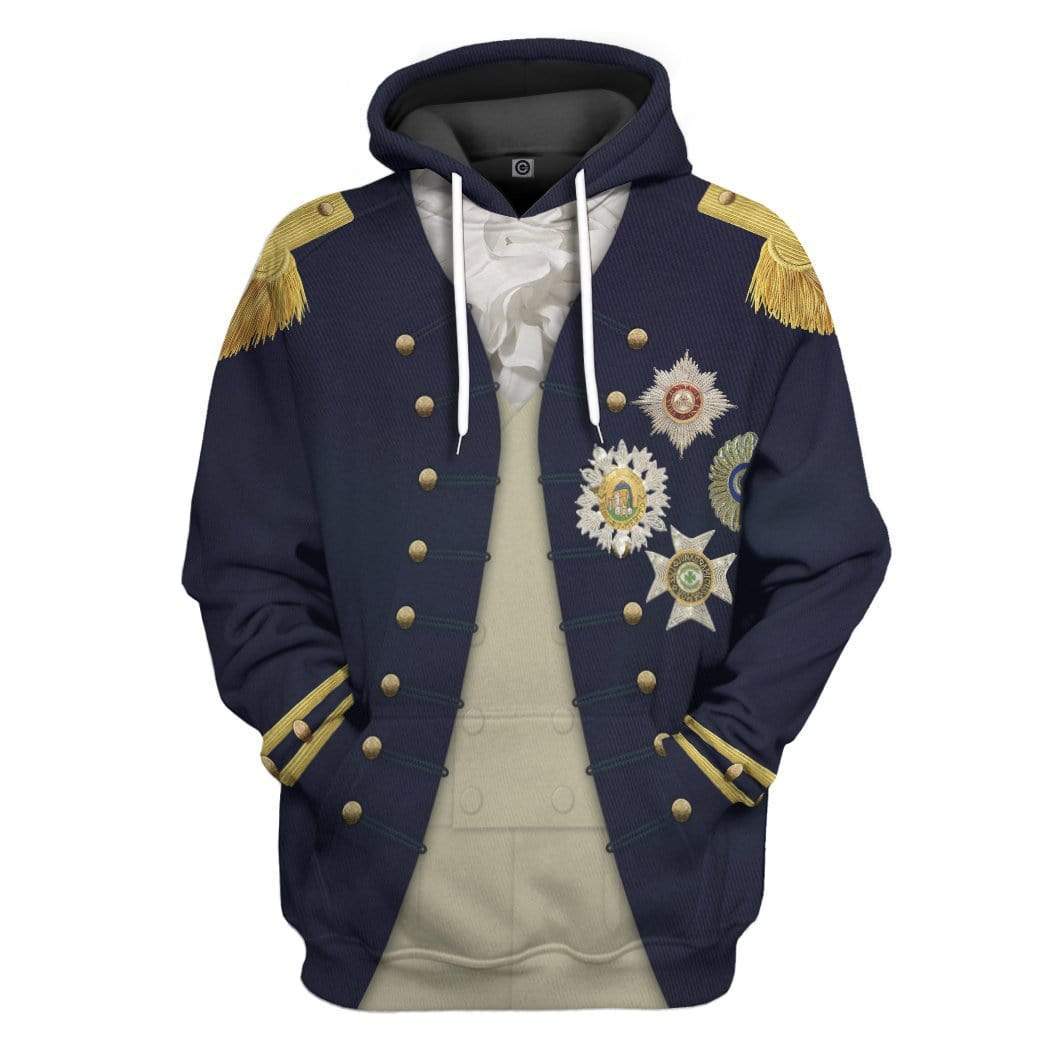 Nelson Uniform as worn at Trafalgar Napoleonic Wars British Navy Custom Hoodie Apparel – Unisex Hoodie For Men and Women – OwlOhh