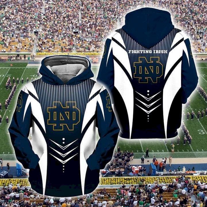 Notre Dame Fighting Irish For Fan Pullover And Zippered Hoodies Custom 3D Graphic Printed 3D Hoodie All Over Print Hoodie For Men For Women  – OwlOhh