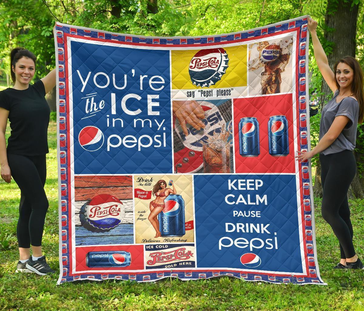 Pepsi Quilt Blanket Funny Gift For Soft Drink Lover  – OwlOhh