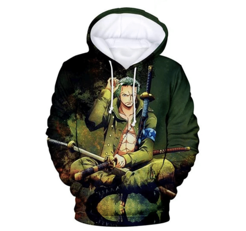 Roronoa Zoro One Piece Pullover And Zip Pered Hoodies Custom 3D Graphic Printed 3D Hoodie All Over Print Hoodie For Men For Women  - OwlOhh