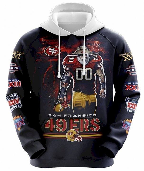 San Francisco 49Er Sourdough Sam Mascot Fan Pullover And Zippered Hoodies Custom 3D Graphic Printed 3D Hoodie All Over Print Hoodie For Men For Women  - OwlOhh