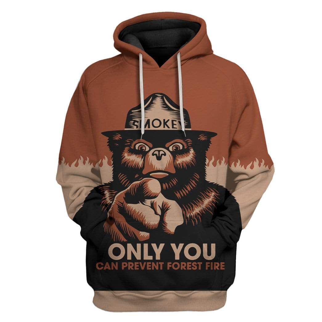 Smokey Only You Can Prevent Forest Fire Custom T-Shirts Hoodie Apparel – Unisex Hoodie For Men and Women – OwlOhh