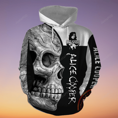 Sugar Skull Alice Cooper Men and Women 3D Hoodie Shirt Sugar Skull Alice Cooper Rock 3D Shirt Alice Cooper 3D All Over Printed Shirt  – OwlOhh