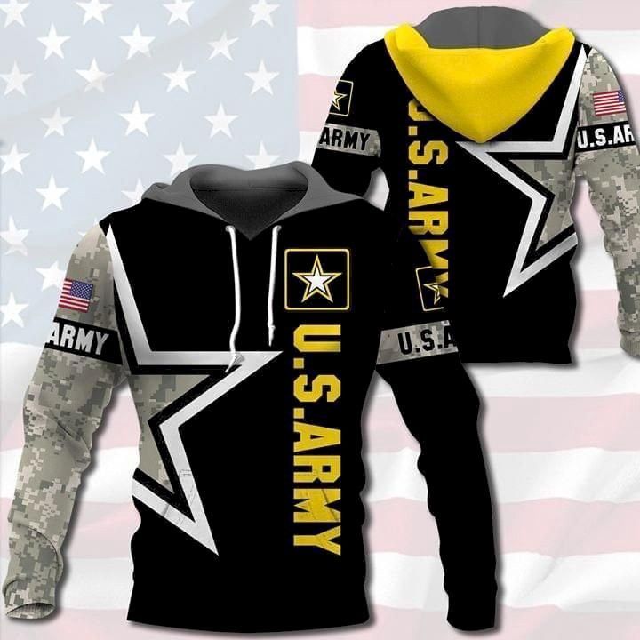 Us Army Pullover And Zippered Hoodies Custom 3D Us Army Graphic Printed 3D Hoodie All Over Print Hoodie For Men For Women  - OwlOhh