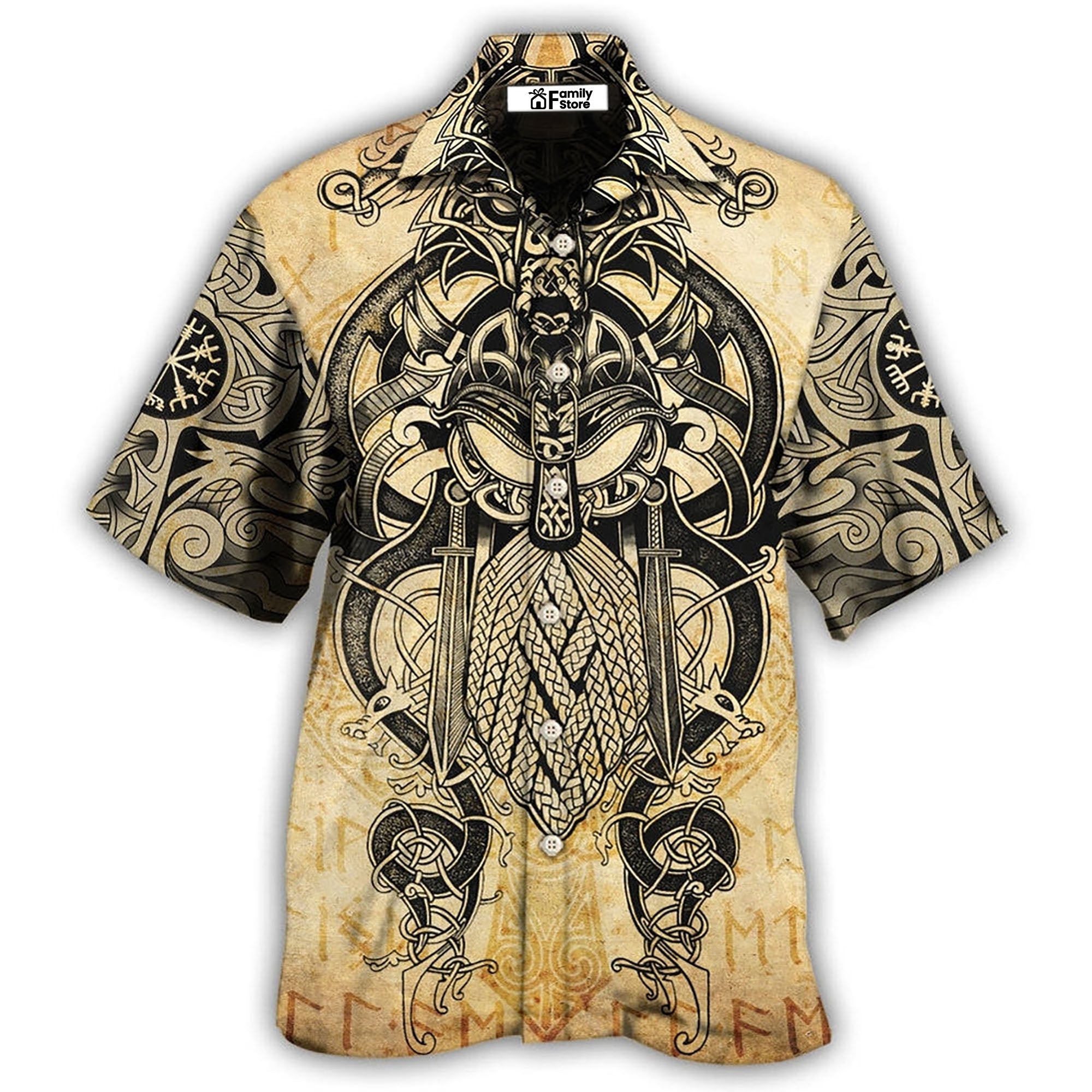 Viking Warrior Blood Pattern Cool Style Hawaiian Shirt – For Men and Women- Kids – OwlOhh